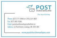 Post Church Envelopes sign